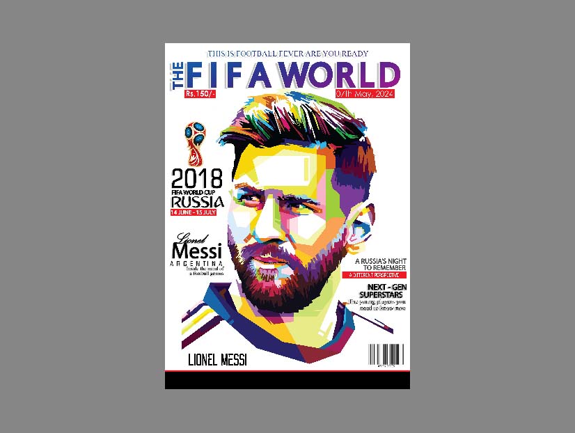 Football Magazine cover design fifa